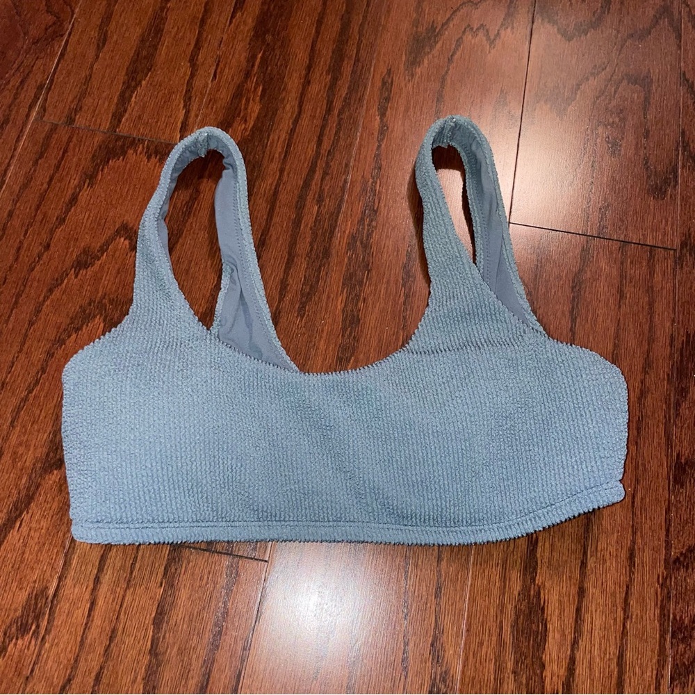 Blue ripped hollister bikini scoop top